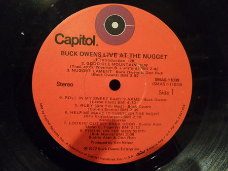 Buck Owens : Live At The Nugget (LP, Album, Win)