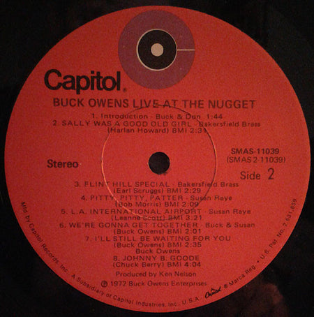 Buck Owens : Live At The Nugget (LP, Album, Win)
