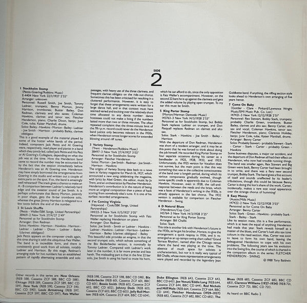 Fletcher Henderson : 1925 To 1928 (LP, Comp)