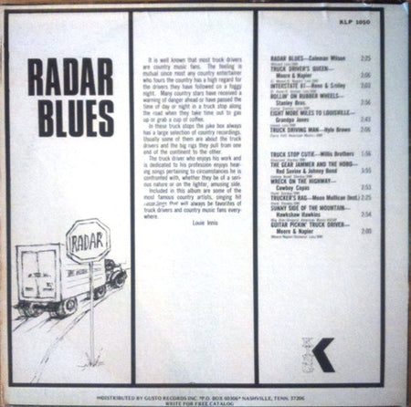 Various : Radar Blues (LP, Comp, RE)