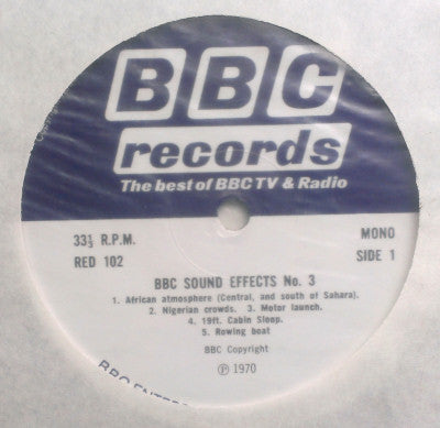 No Artist : Sound Effects No. 3 (LP, Mono)