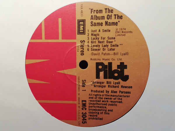 Pilot : From The Album Of The Same Name (LP, Album)