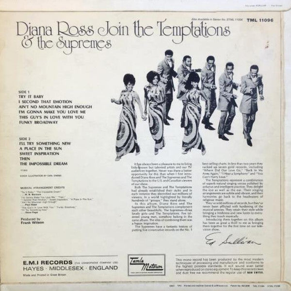 Diana Ross & The Supremes* Join The Temptations : Diana Ross & The Supremes Join The Temptations (LP, Album, Mono)