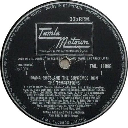 Diana Ross & The Supremes* Join The Temptations : Diana Ross & The Supremes Join The Temptations (LP, Album, Mono)