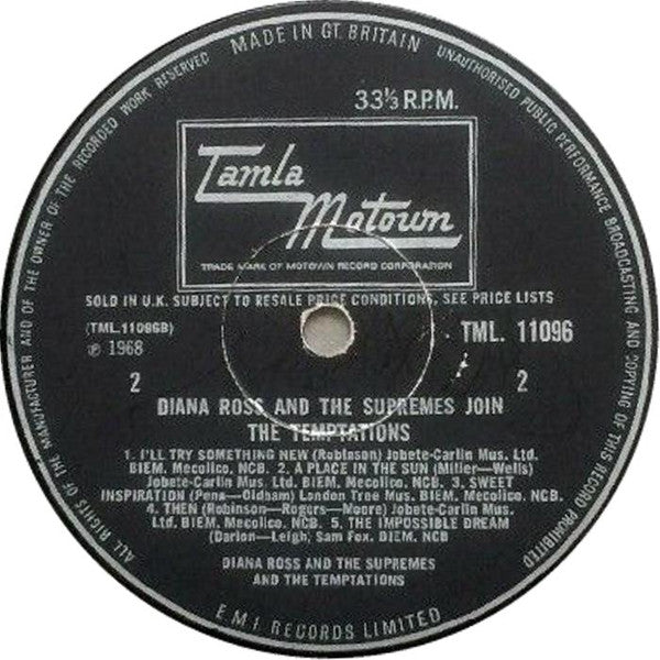 Diana Ross & The Supremes* Join The Temptations : Diana Ross & The Supremes Join The Temptations (LP, Album, Mono)