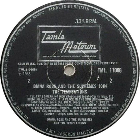 Diana Ross & The Supremes* Join The Temptations : Diana Ross & The Supremes Join The Temptations (LP, Album, Mono)