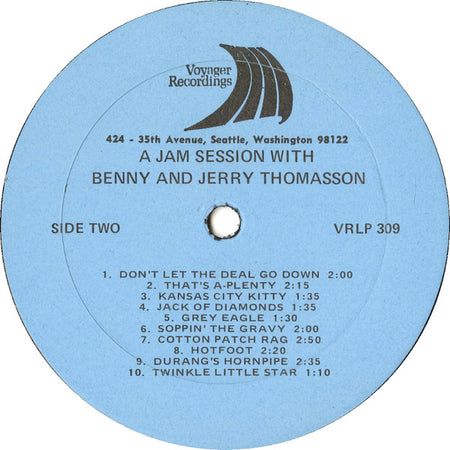 Benny Thomasson & Jerry Thomasson : A Jam Session With Benny & Jerry Thomasson (LP, Album)