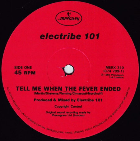 Electribe 101 : Tell Me When The Fever Ended (12", Single)