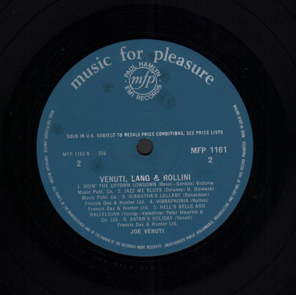 Joe Venuti, Adrian Rollini, Eddie Lang Featuring Benny Goodman, Tommy Dorsey, Jimmy Dorsey & Bud Freeman : The Sound That Swung The Thirties (LP, Comp, Mono, RE)