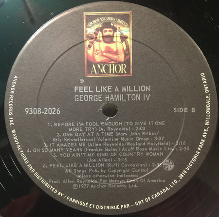 George Hamilton IV : Feel Like A Million (LP, Album)