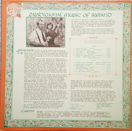 Paddy Carty - Mick O'Connor (2) : Traditional Music Of Ireland (LP, Album)