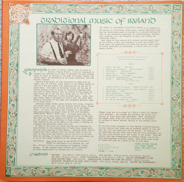 Paddy Carty - Mick O'Connor (2) : Traditional Music Of Ireland (LP, Album)