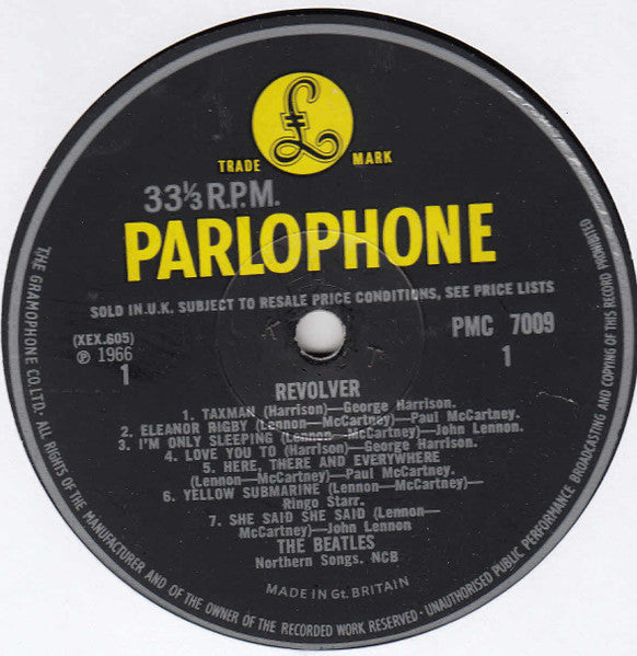 The Beatles : Revolver (LP, Album, Mono, E. )