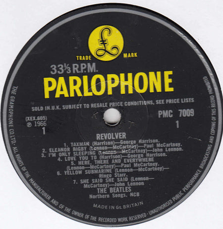 The Beatles : Revolver (LP, Album, Mono, E. )