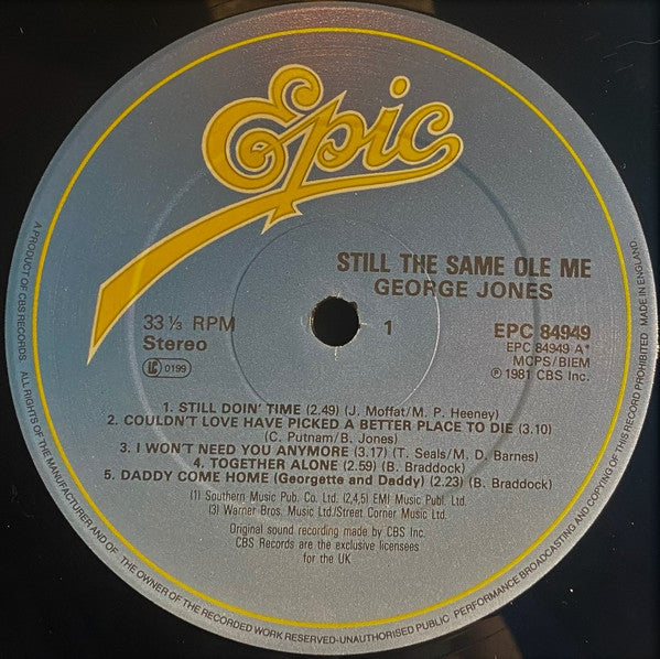 George Jones (2) : Still The Same Ole Me (LP)