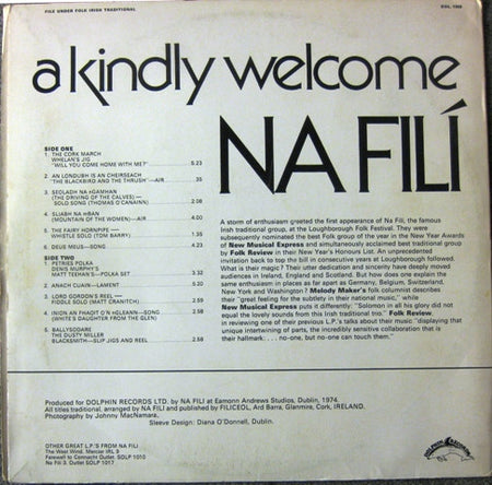 Na Filí : ...A Kindly Welcome (LP, Album)