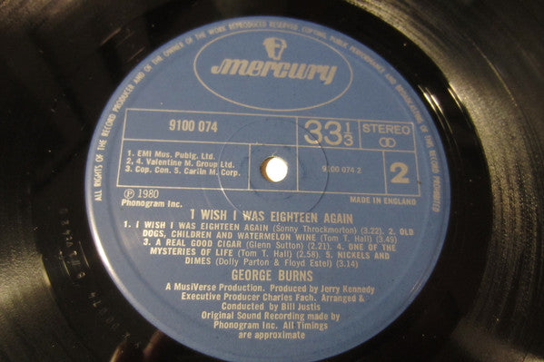 George Burns : I Wish I Was Eighteen Again (LP, Album)