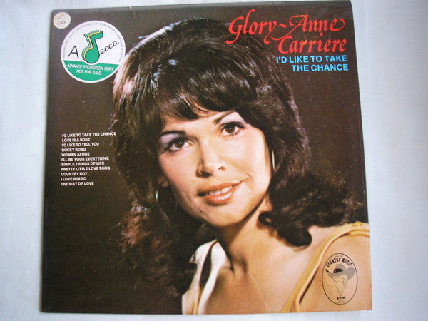 Glory-Anne Carriere : I'd Like To Take The Chance (LP, Album)