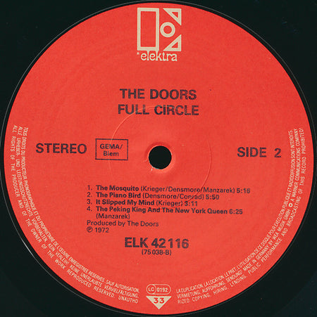 The Doors : Full Circle (LP, Album, RE, Gat)