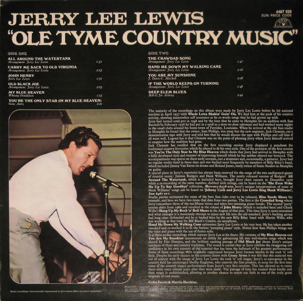 Jerry Lee Lewis : Ole Tyme Country Music (LP, Album)