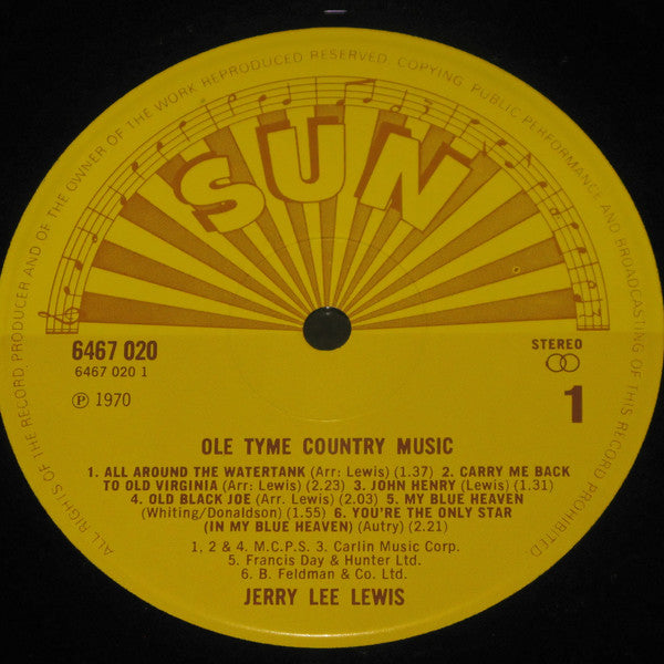 Jerry Lee Lewis : Ole Tyme Country Music (LP, Album)
