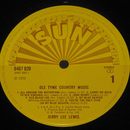 Jerry Lee Lewis : Ole Tyme Country Music (LP, Album)