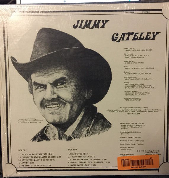 Jimmy Gateley : Jimmy Gateley (LP, Album)