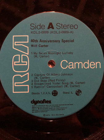Wilf Carter : 40th Anniversary Special (2xLP, Comp, RE)