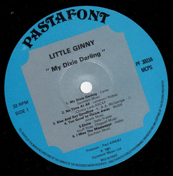 Little Ginny : My Dixie Darling (LP, Album)