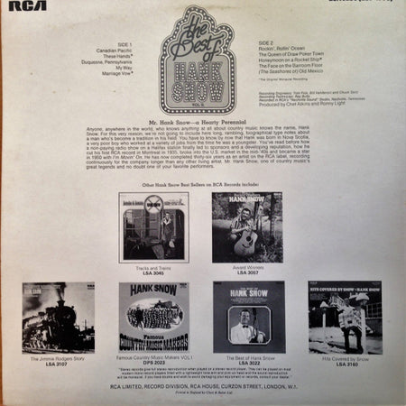 Hank Snow : The Best Of Hank Snow Vol.II (LP, Comp)