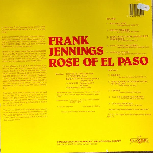 Frank Jennings : Rose Of El Paso (LP)