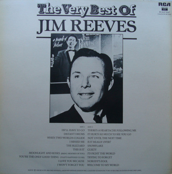 Jim Reeves : The Very Best Of Jim Reeves (LP, Comp)
