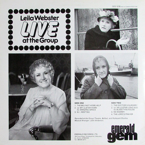 Leila Webster : Live At The Group (LP)
