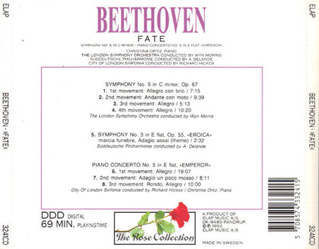 Ludwig van Beethoven : "Fate" Symphony No. 5 In C Minor / Piano Concerto No. 5 In E Flat "Emperor" (CD, Comp)