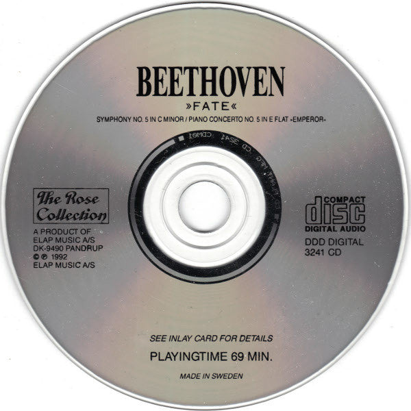 Ludwig van Beethoven : "Fate" Symphony No. 5 In C Minor / Piano Concerto No. 5 In E Flat "Emperor" (CD, Comp)