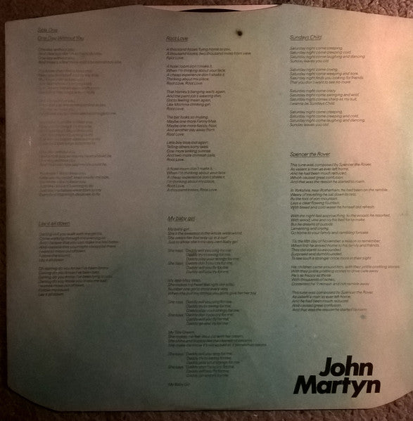 John Martyn : Sunday's Child (LP, Album, RE, Ora)