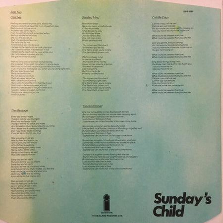 John Martyn : Sunday's Child (LP, Album, RE, Ora)