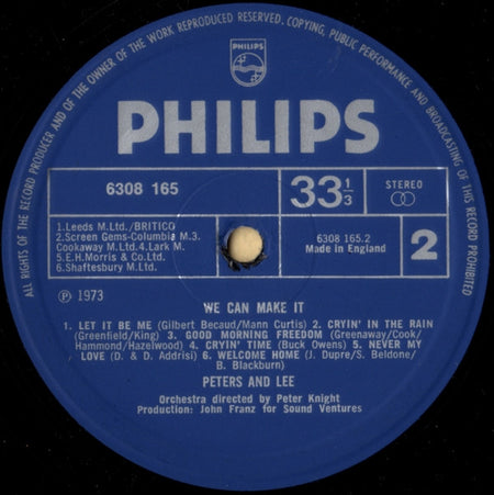 Peters & Lee : We Can Make It (LP)