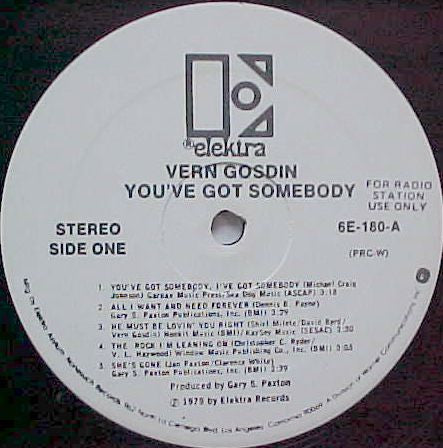Vern Gosdin : You've Got Somebody (LP, Album, Promo)