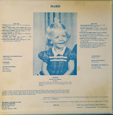 Mardi Milligan : Old, New, Borrowed, Blue (LP, Album)