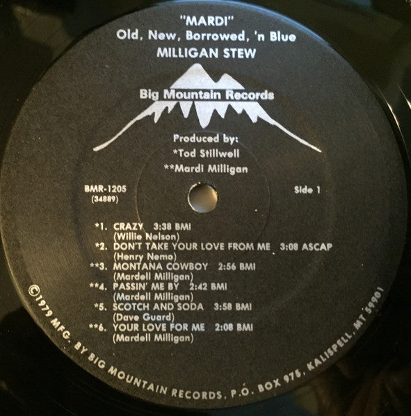 Mardi Milligan : Old, New, Borrowed, Blue (LP, Album)
