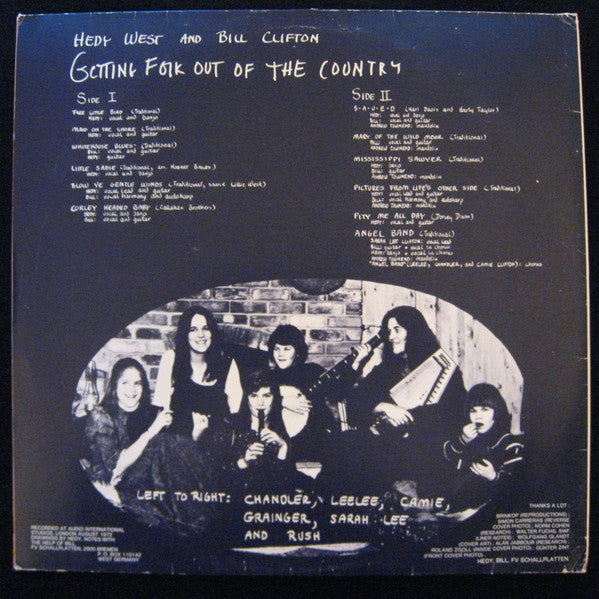 Hedy West And Bill Clifton : Getting Folk Out Of The Country (LP, Album, Fol)