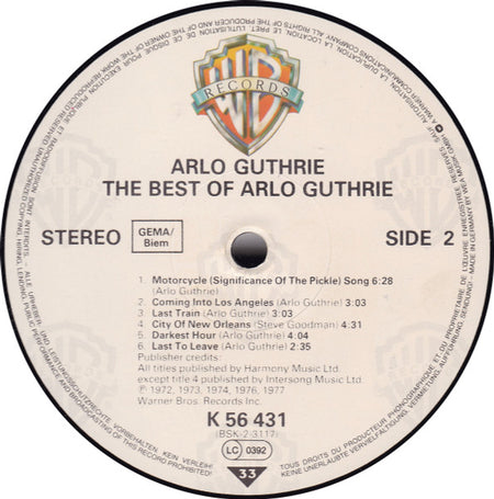 Arlo Guthrie : The Best Of Arlo Guthrie (LP, Comp, RE)