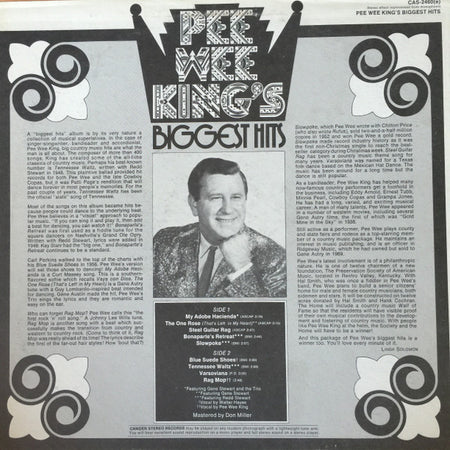 Pee Wee King : Pee Wee King's Biggest Hits (LP, Comp)