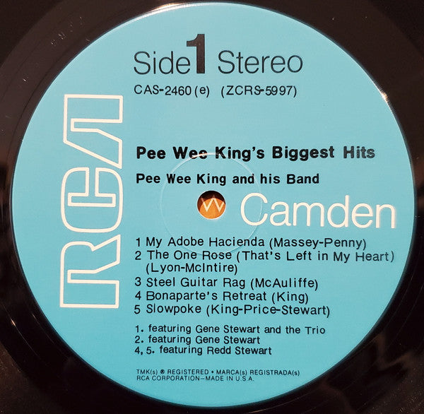 Pee Wee King : Pee Wee King's Biggest Hits (LP, Comp)