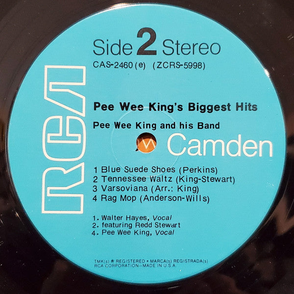 Pee Wee King : Pee Wee King's Biggest Hits (LP, Comp)
