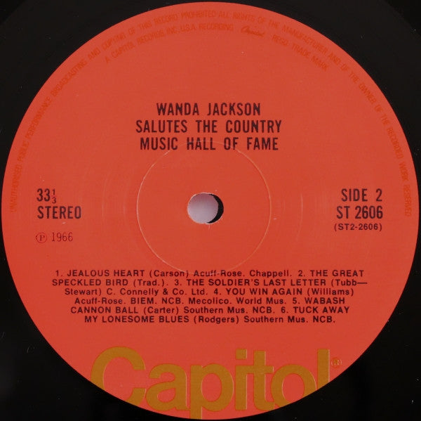 Wanda Jackson : Wanda Jackson Salutes The Country Music Hall Of Fame (LP, Album, RE)