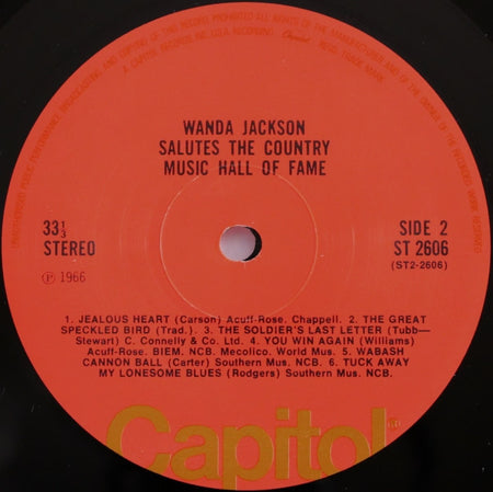 Wanda Jackson : Wanda Jackson Salutes The Country Music Hall Of Fame (LP, Album, RE)