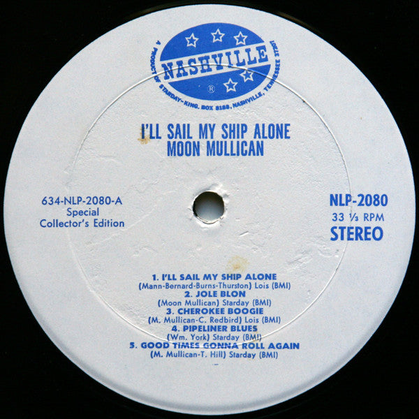 Moon Mullican : I'll Sail My Ship Alone (LP, Comp)