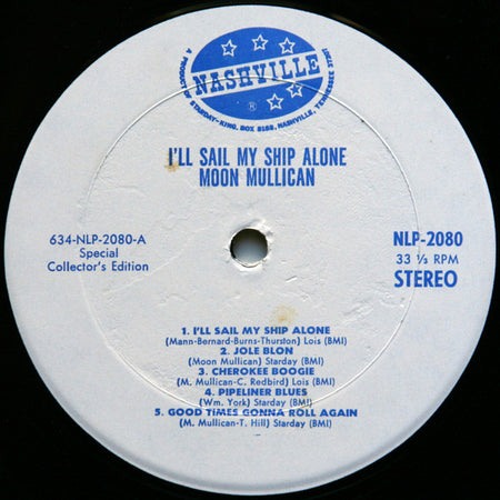 Moon Mullican : I'll Sail My Ship Alone (LP, Comp)